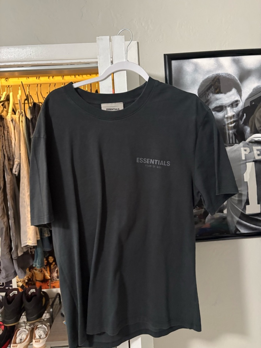 Fear of God Essentials Black Short Sleeve Logo T-Shirt